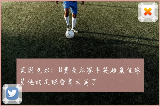 莱因克尔：B费是本赛季英超最佳球员他的足球智商太高了